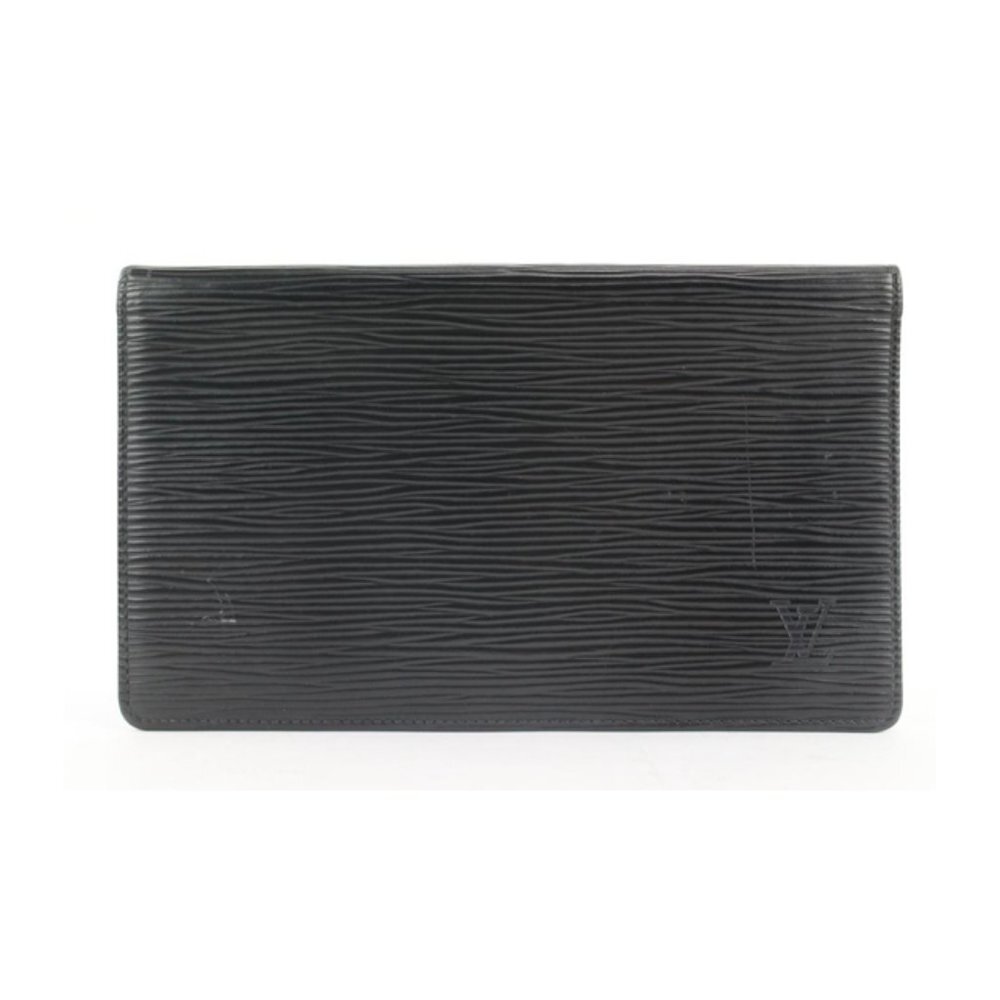 Louis Vuitton Black Epi Leather Long Bifold Wallet